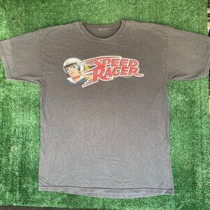 Vintage Y2K Speed Racer Shirt Rare Cartoon Racing Logo Tee